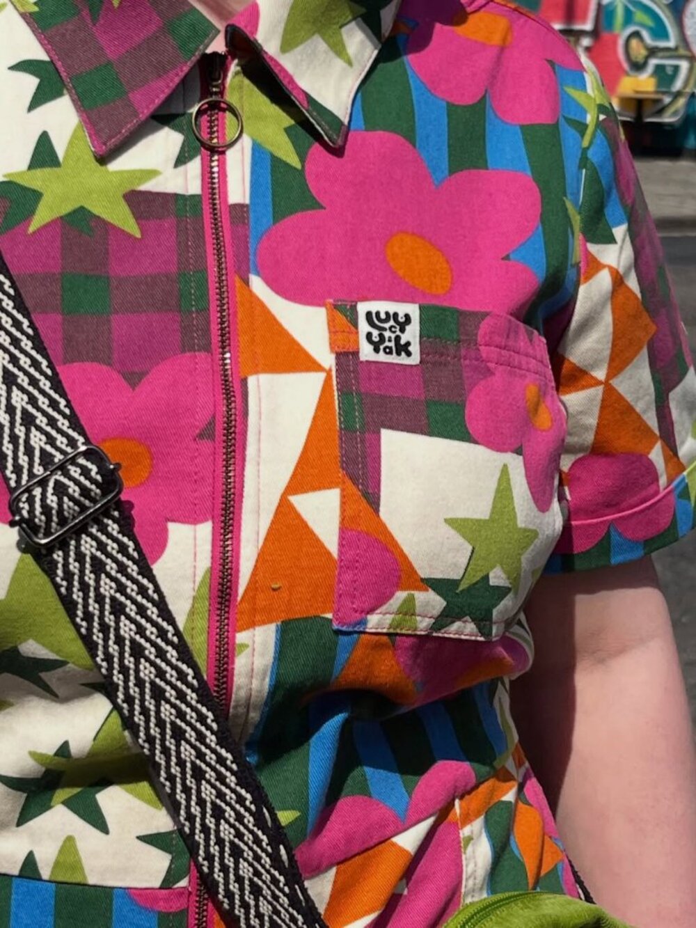 Lucy & Yak Ragan Jumpsuit Young at Heart Print UK 24 NW.US 20 NWOT - Picture 5 of 10